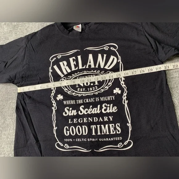 3/$10 Men Ireland Fruit of the Loom Shirt Sleeve Tee Shirt St Patrick Day LARGE - Picture 3 of 10